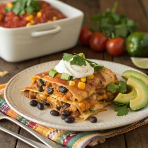 Slow Cooker Chicken Enchiladas Casserole