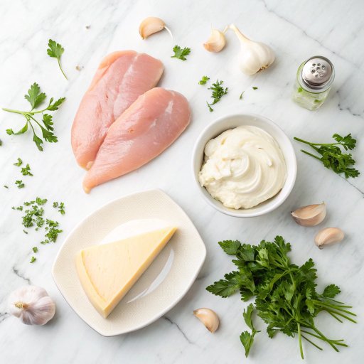 Ingredients for Creamy Asiago Chicken