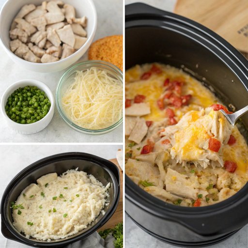 Slow Cooker Chicken Enchiladas Casserole Instructions