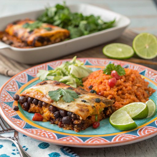 Sweet Potato and Black Bean Enchilada Casserole servings