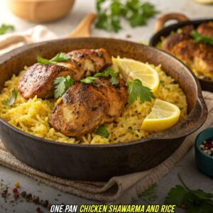 One Pan Chicken Shawarma and Rice