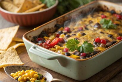 Thumbnail for Cheesy Spicy Black Bean Recipe