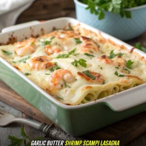 Garlic Butter Shrimp Scampi Lasagna