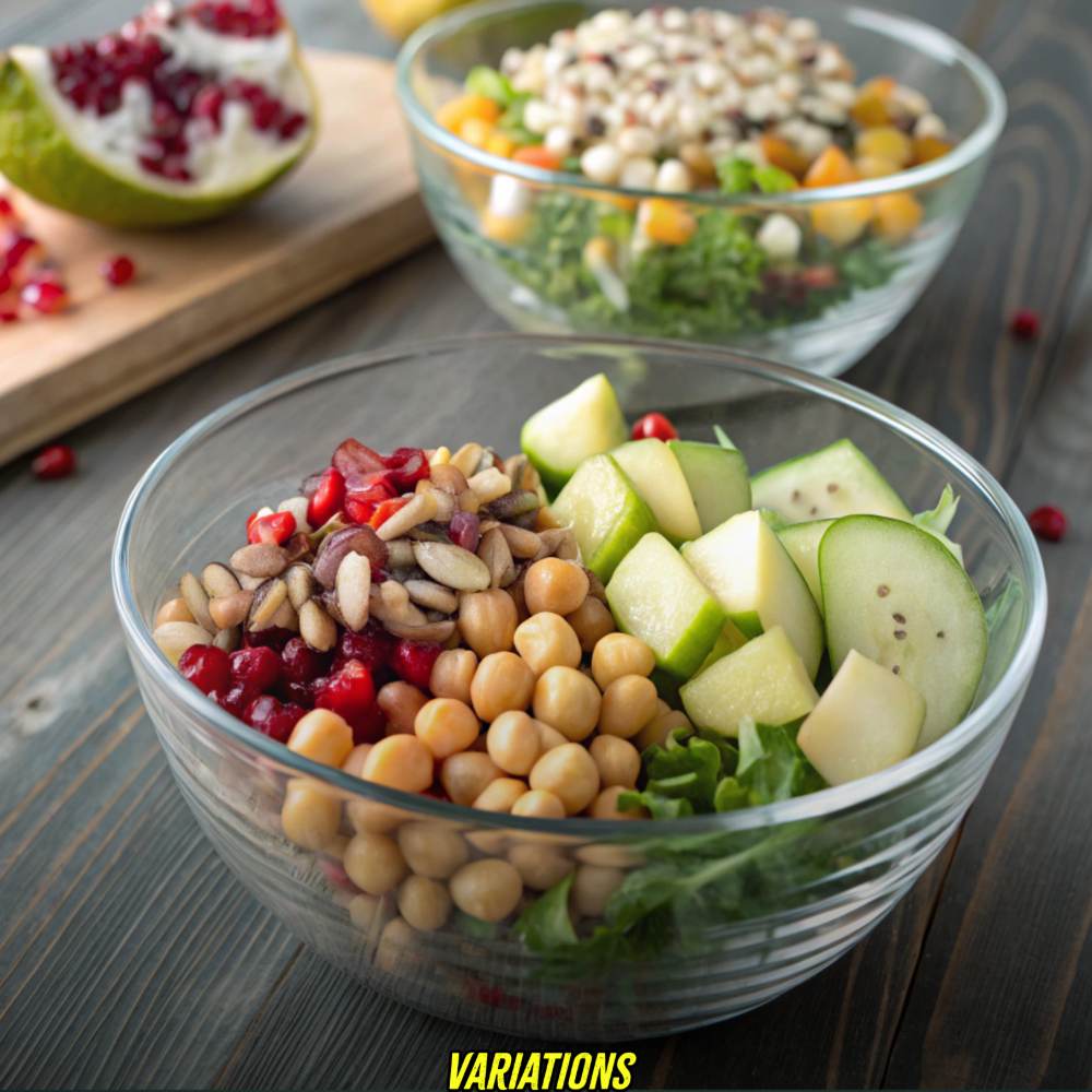 Cranberry Apple Quinoa Kale Salad Variations