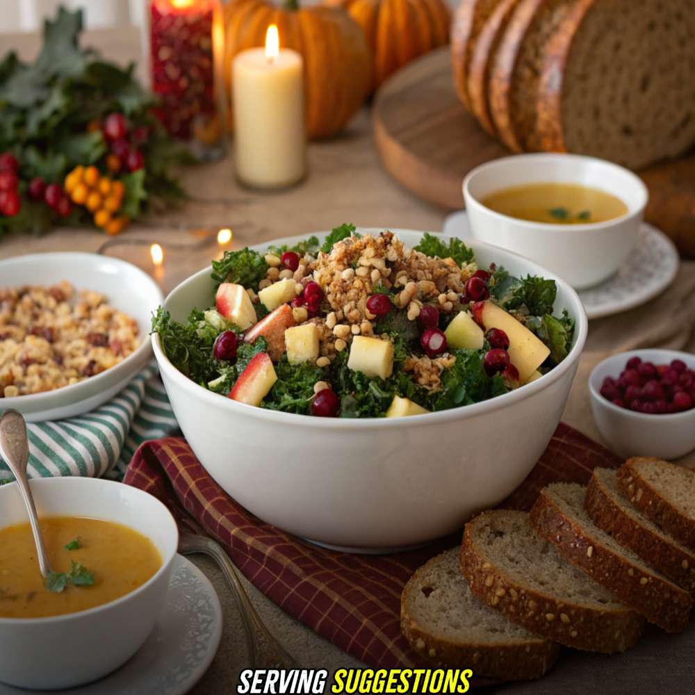 Serving Suggestions with Cranberry Apple Quinoa Kale Salad