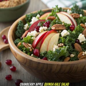 Cranberry Apple Quinoa Kale Salad
