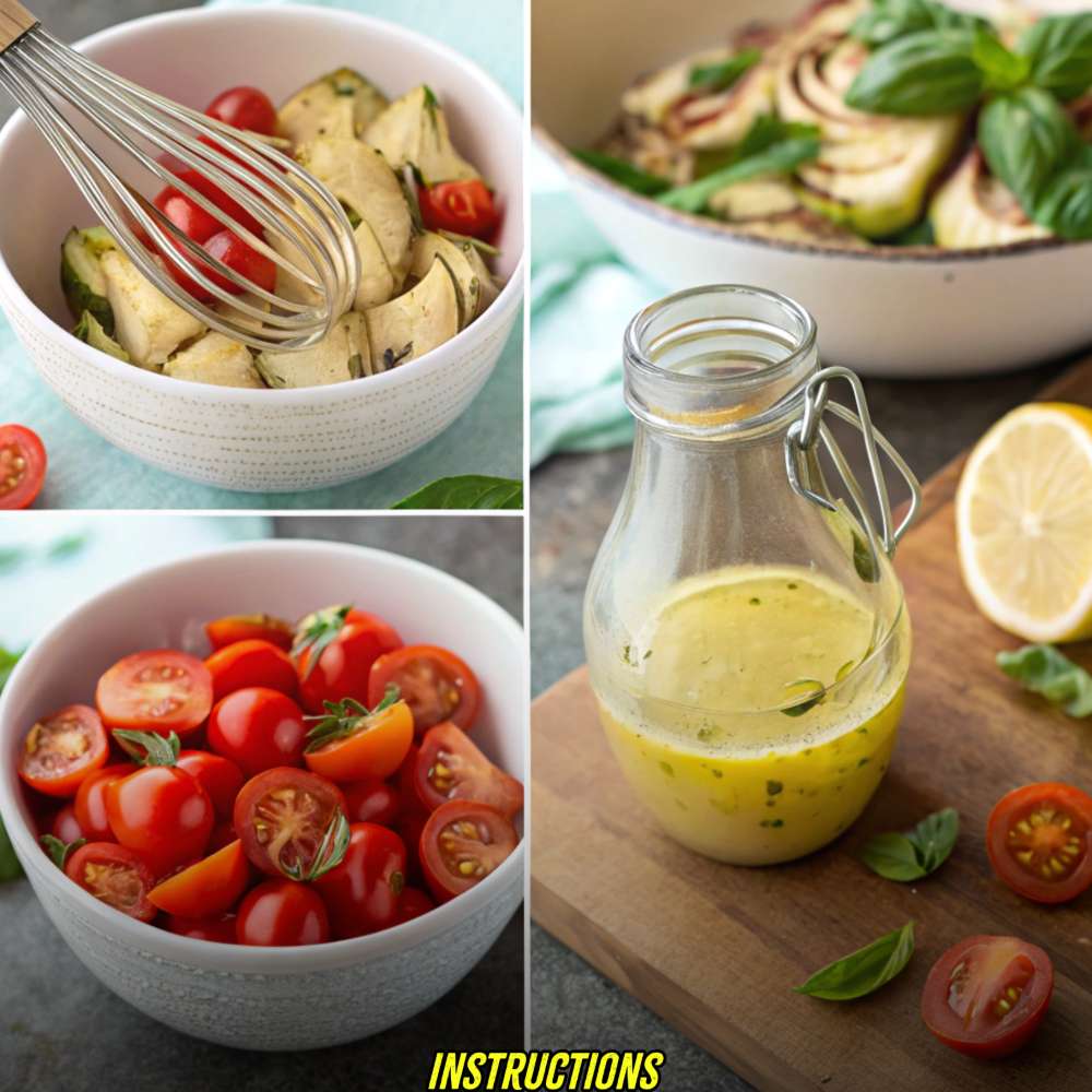 Instructions for Tuscan Artichoke Tomato Salad Recipe