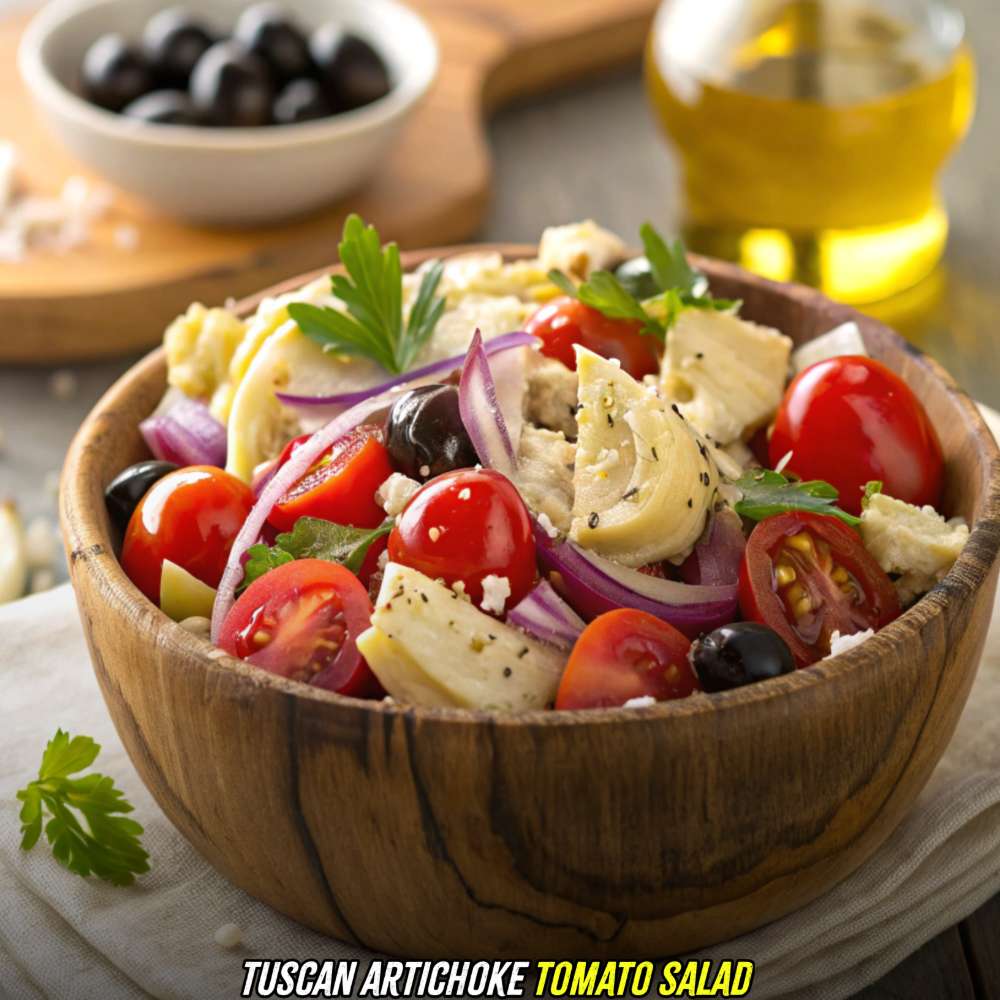 Thumbnail for Tuscan Artichoke Tomato Salad Recipe
