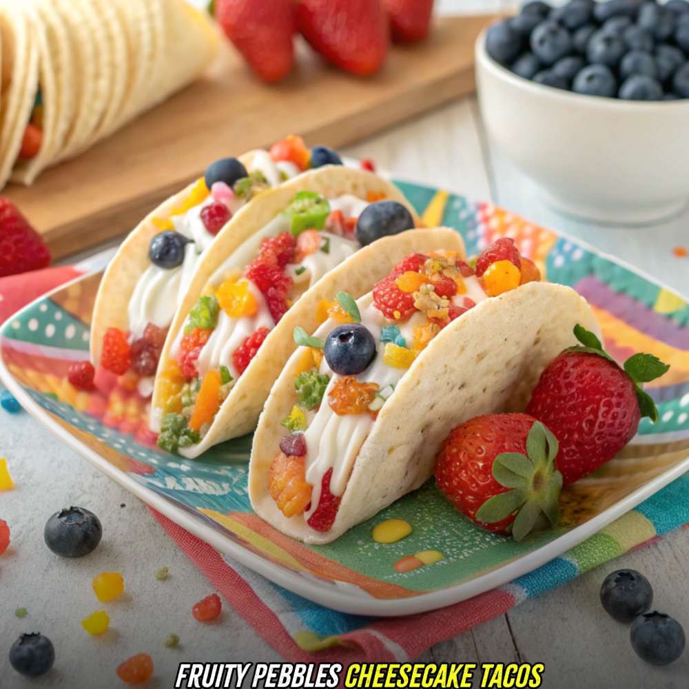 Thumbnail for Fruity Pebbles Cheesecake Tacos