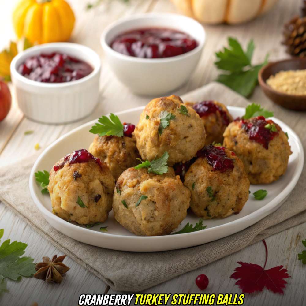 Thumbnail for Cranberry Turkey Stuffing Balls