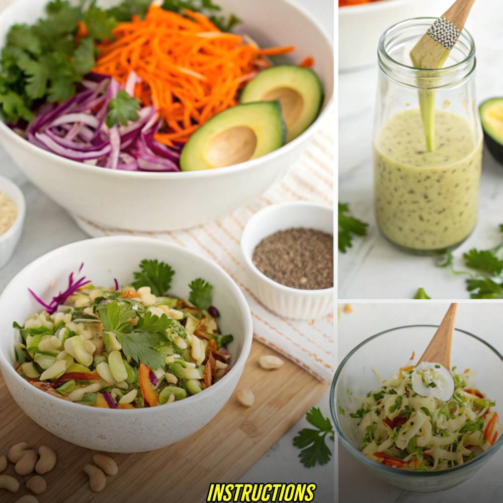Instructions for Cashew Crunch Salad with Sesame Dressing