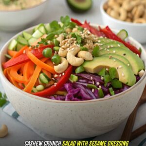 Cashew Crunch Salad with Sesame Dressing