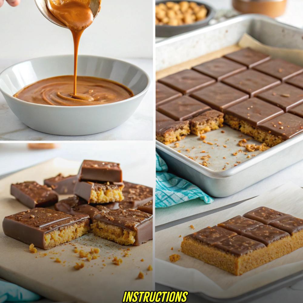 Instructions for Butterfinger Caramel Crunch Bars