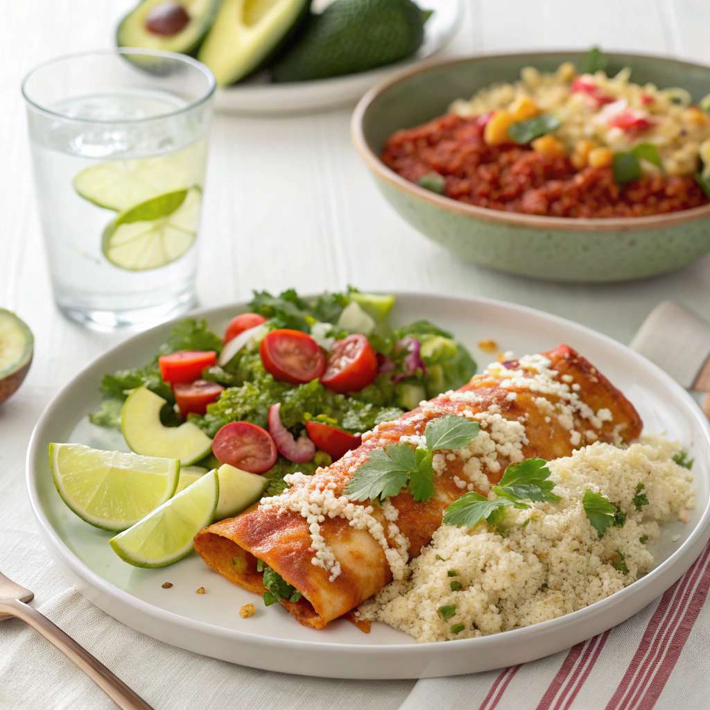 Serving Suggestions with Chicken Enchiladas with Cauliflower Rice