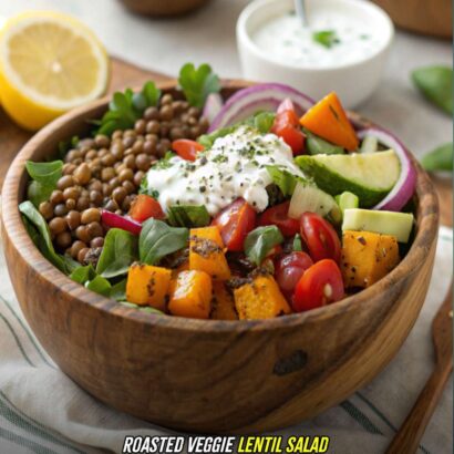 Roasted Veggie Lentil Salad