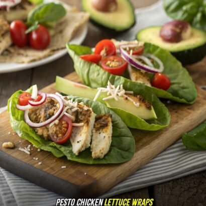 Pesto Chicken Lettuce Wraps