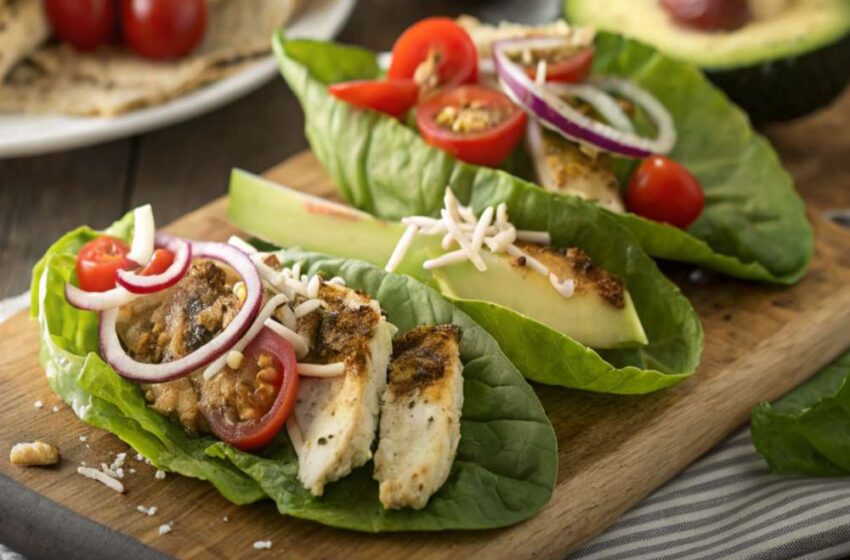 Pesto Chicken Lettuce Wraps